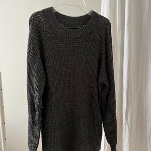 Grey American Eagle Oversized Knit Sweater